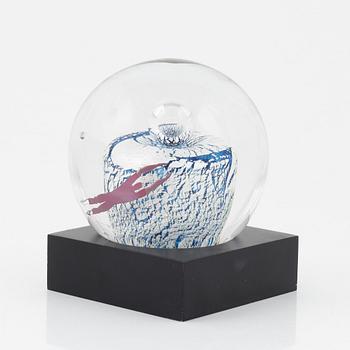 Bertil Vallien, a glass sculpture/object, Kosta Boda, Sweden, signed 69/72.