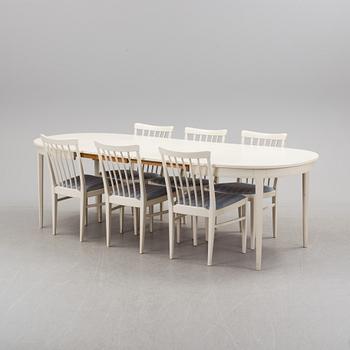 CARL MALMSTEN, matgrupp 7 delar, "Herrgården", Bodafors möbelfabrik.
