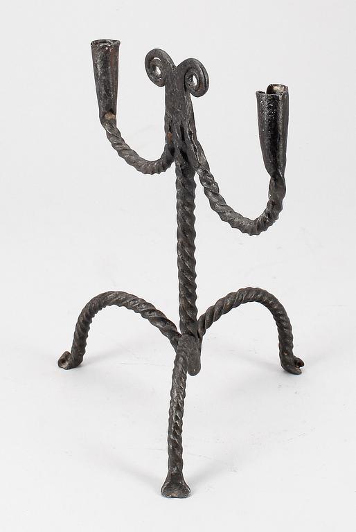 LJUSSTAKE, smidesjärn, södra Sverige, 1700-/1800-tal.