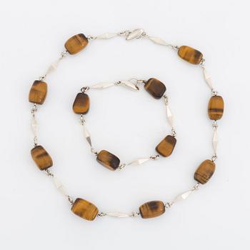 Arvo Saarela, silver and tiger eye bracelet.