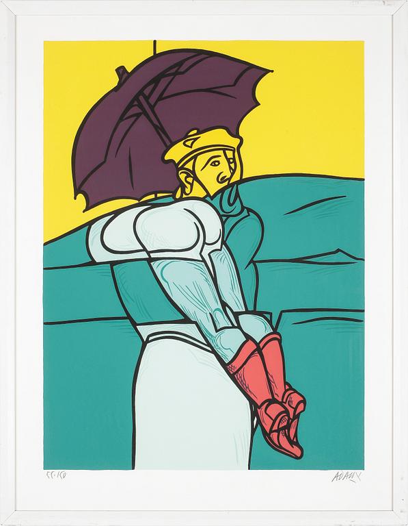 VALERIO ADAMI, färgserigrafi, signerad och numrerad 55/150.