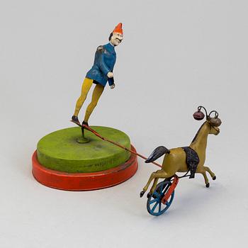 A mechanical tin toy, probably Germany early 20th century.