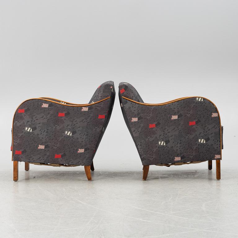 Armchairs, a pair, functionalist, 1930s.