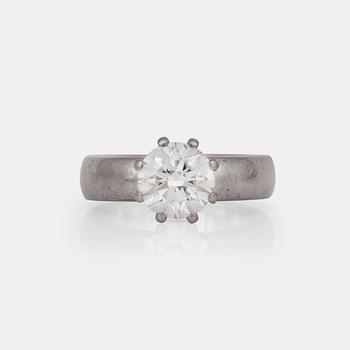 RING med briljantslipad diamant ca 2.60 ct. Kvalitet ca G-H/VS2-SI1.