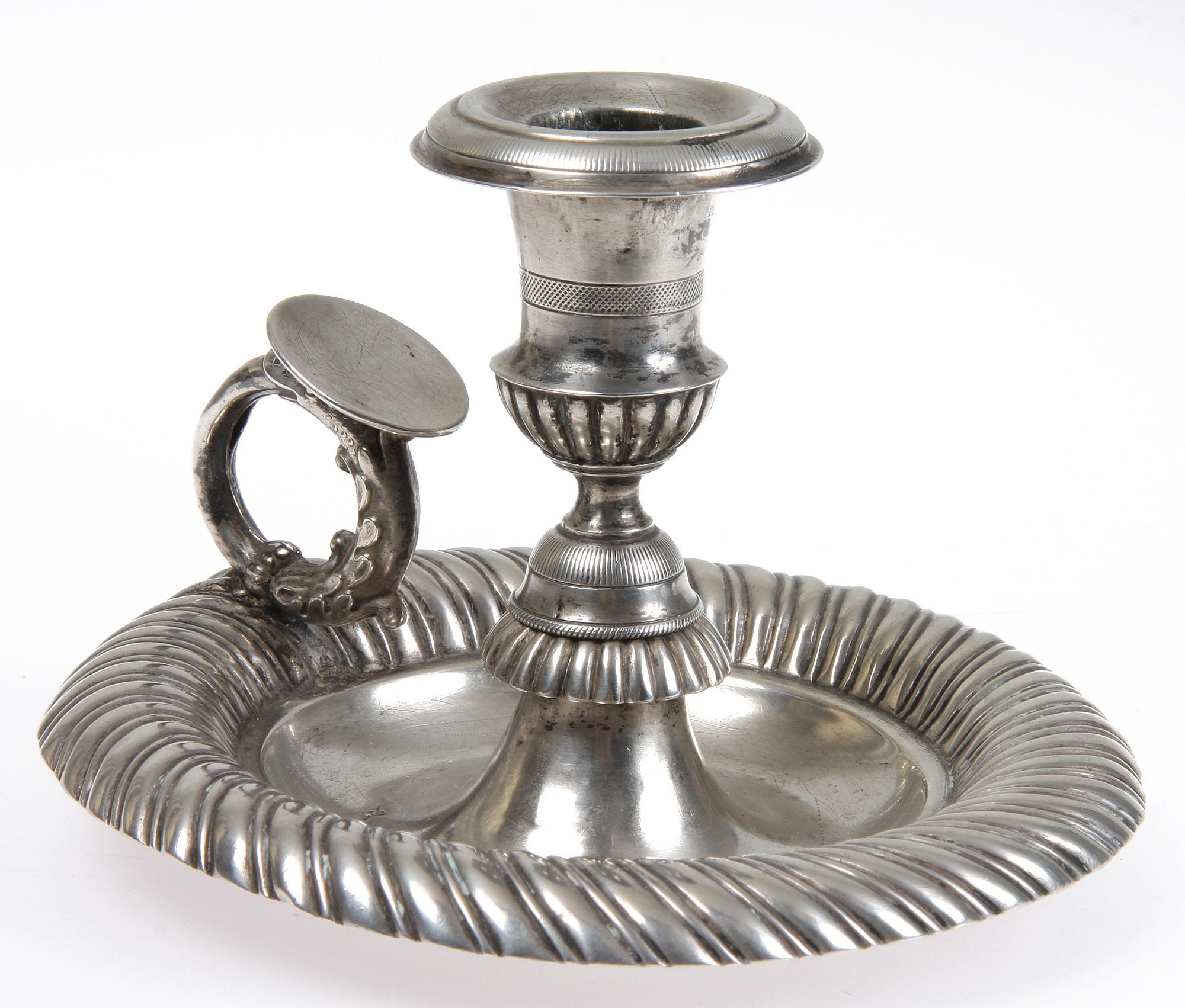 NATTLJUSSTAKE, silver, möjligen Tyskland, 1800-tal.