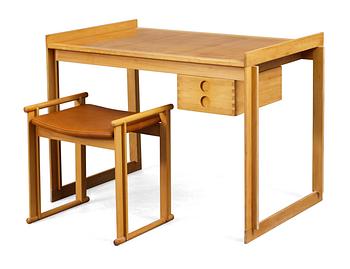 540. A Anders Berglund, Gösta Engström and Hans Johansson table with stool.