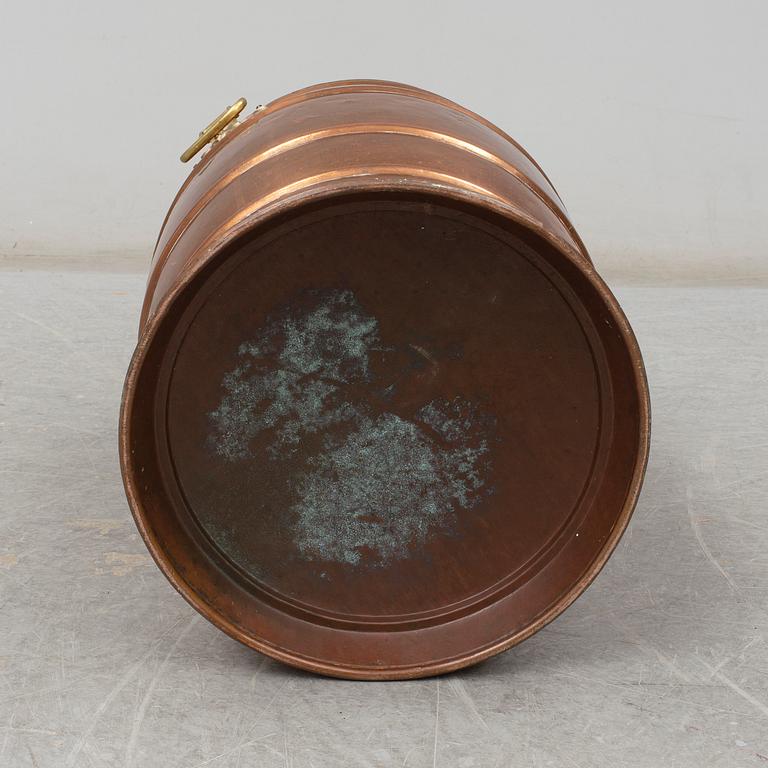 A ca 1900 copper barrel.