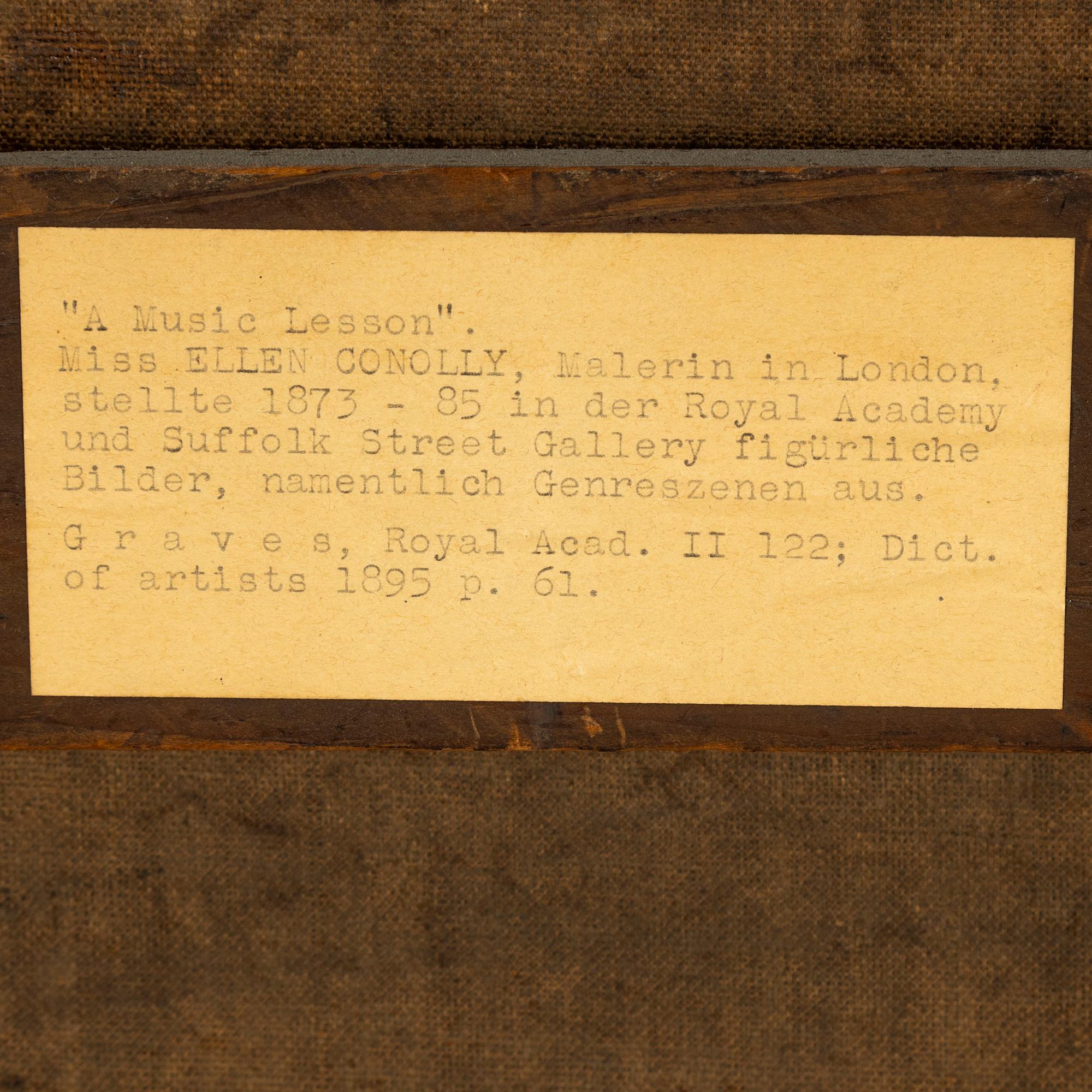 Ellen Conolly, olja på duk, signerad och daterad 1877.
