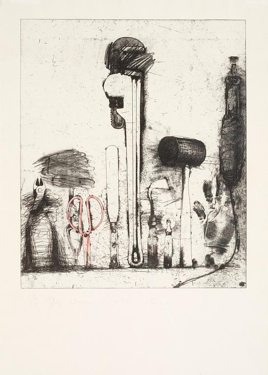 Jim Dine, "Pink Chinese scissors".