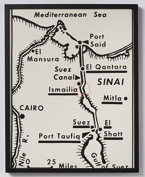 Christo & Jeanne-Claude,  "Ten million oil drums wall, project for the Suez canal".