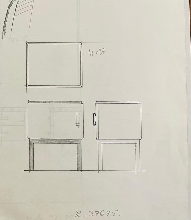 Axel Einar Hjorth, a pair of "Svea" bedside tables, Nordiska Kompaniet, 1934.