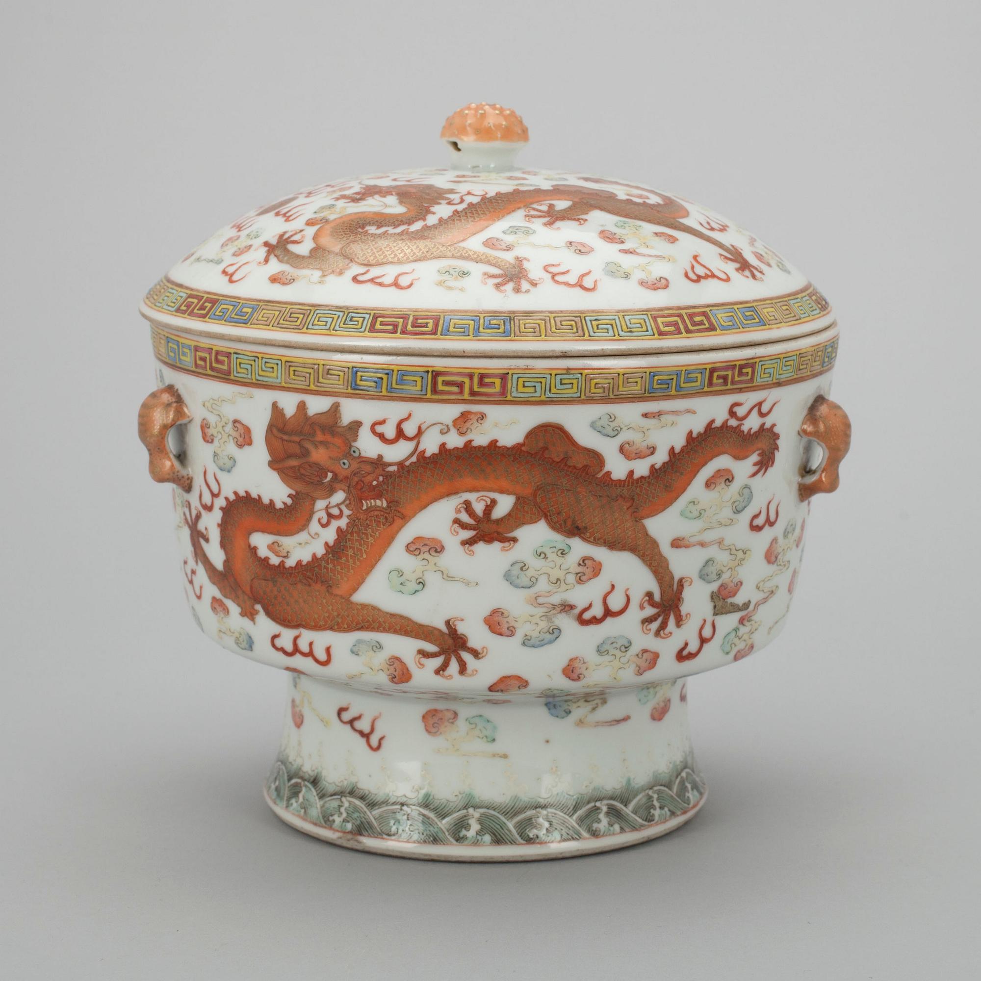 SKÅL MED LOCK, Kina, Guangxu 1875-1908.