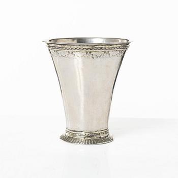 A Swedish silver beaker, mark of Lars Beckman d e, Örebro, active 1712-1748 (1752).