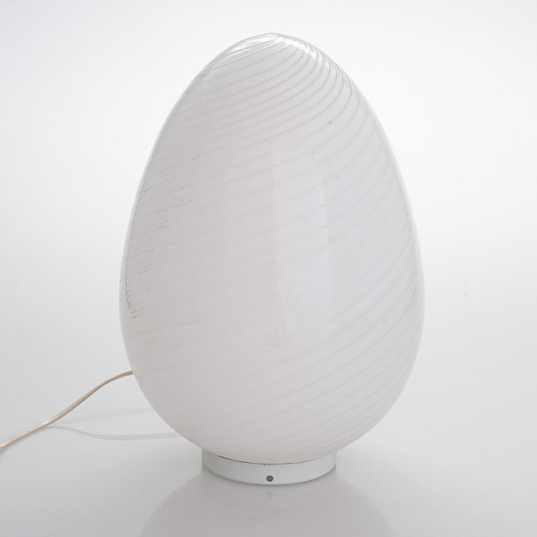 A 1970s/80s table lamp '4016' in glass from Orno Stockmann, Finland.