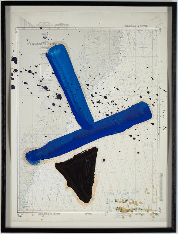 Julian Schnabel, silkscreen and colour off set, signed and indistingtly numbered.