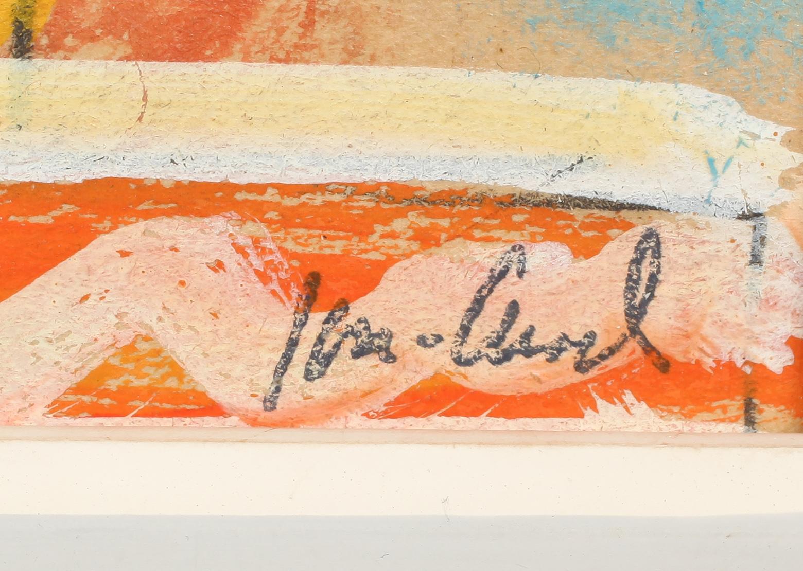 JOHN JON-AND, olja/blandteknik på pannå, signerad.