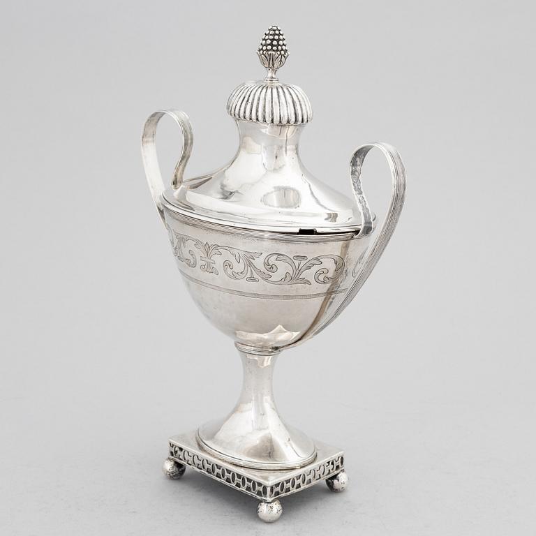 A Swedish late Gustavian Sugar Bowl, mark of Nils Limnelius, Stockholm 1799.