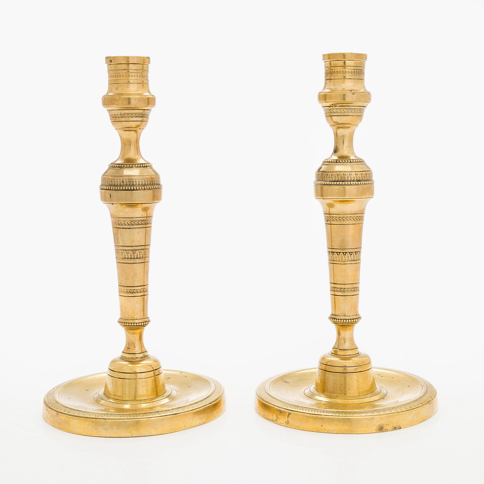 Ljusstakar,ett par Frankrike 1800-talets slut.