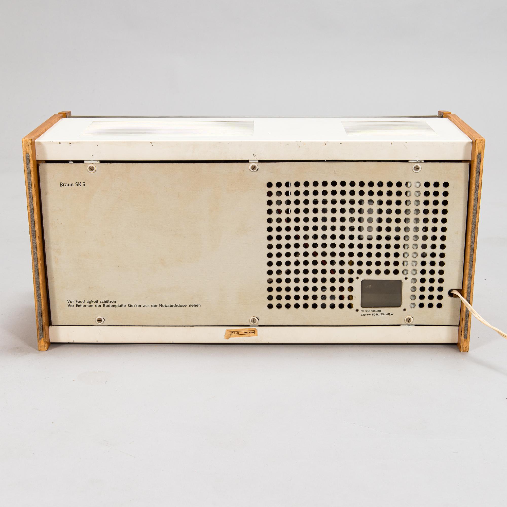 A 1950's radiogrammophone, 'SK-5' by  Hans Gugelot & Dieter Rams, Braun AG, Germany.