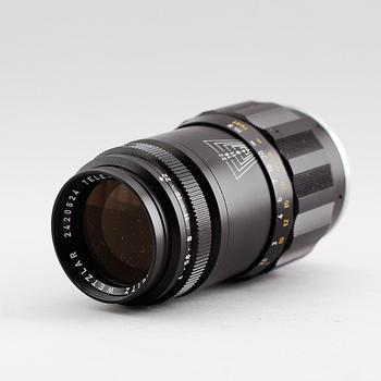 KAMERA samt OBJEKTIV, 1+2, Leica M4 Schwarz Lackiert, nr 1227403, med Leica-Meter, 1969.