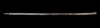 RANNEKORU, briljanttihiottuja timantteja n. 8.59 ct TW/vs-si. 18K valkokultaa. Pituus 18,5 cm, paino 16,5 g.