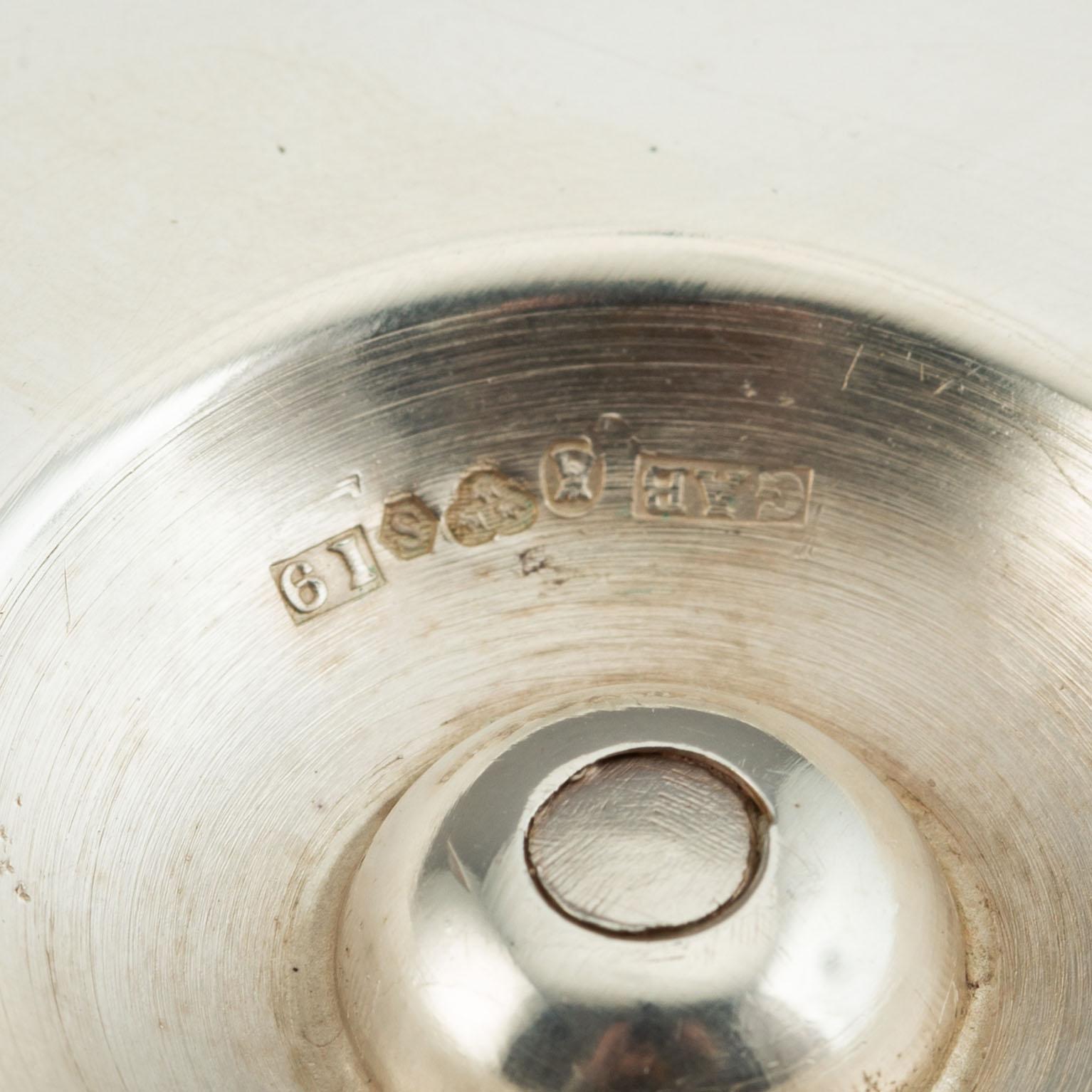 A silver sauce bowl, made by GAB in Sweden 1959.