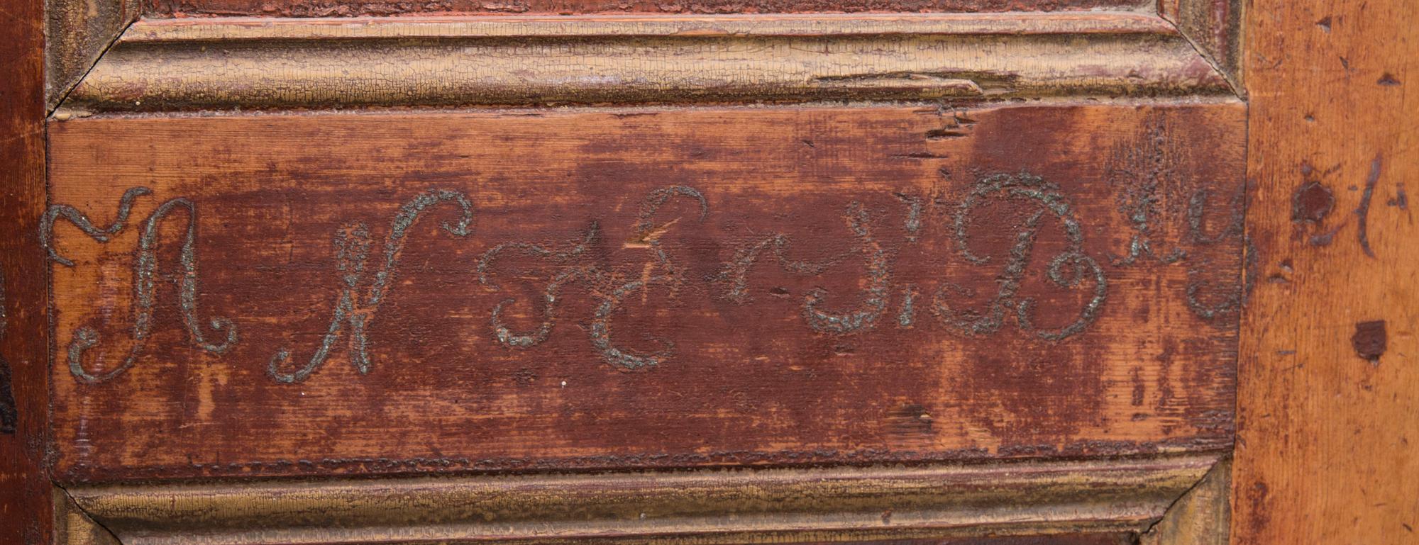 SKÅP, allmoge, bär datering 1833.