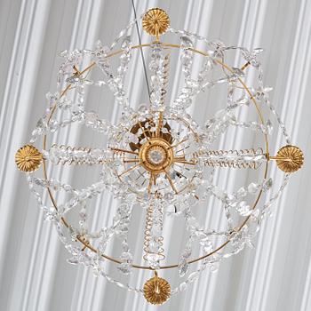 A Swedish Gustavian 1790's four-light chandelier.