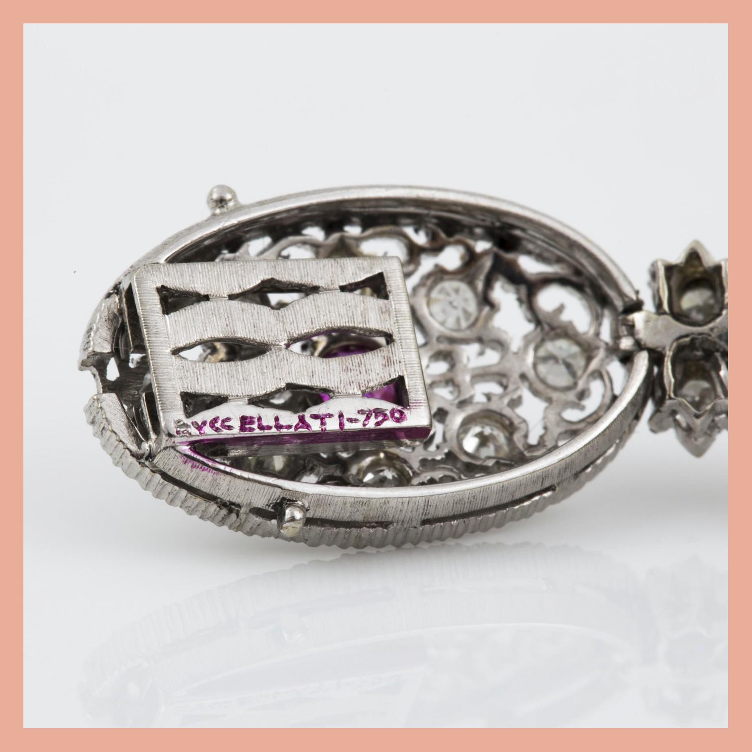 A ruby and single-cut diamond bracelet signed Buccellati (probably by Federico Buccellati).