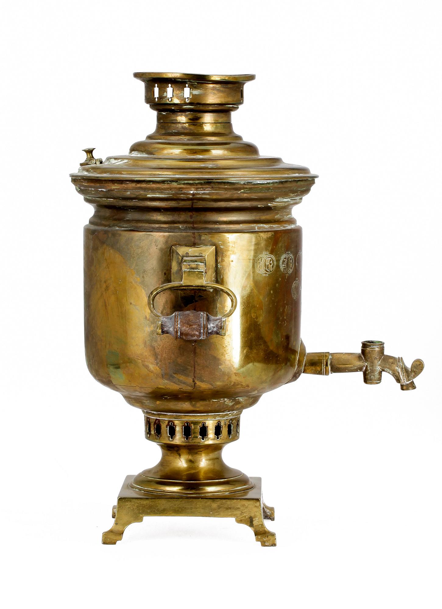 SAMOVAR, mässing, Ryssland, 1800-talets slut.