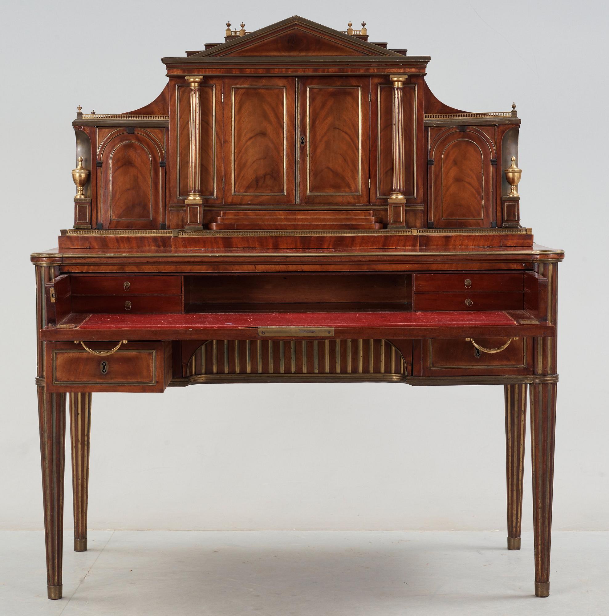 A RUSSIAN DIRECTOIRE 1790'S WRITING TABLE ATTRIBUTED TO CHRISTIAN MEYER.