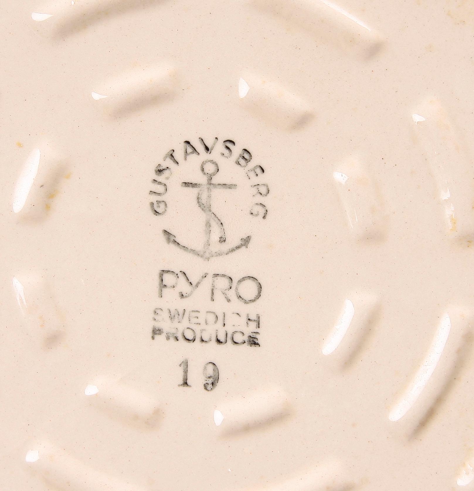 SERVISDELAR, 14 st, "Pyro Grön", Wilhelm Kåge, Gustavsberg.