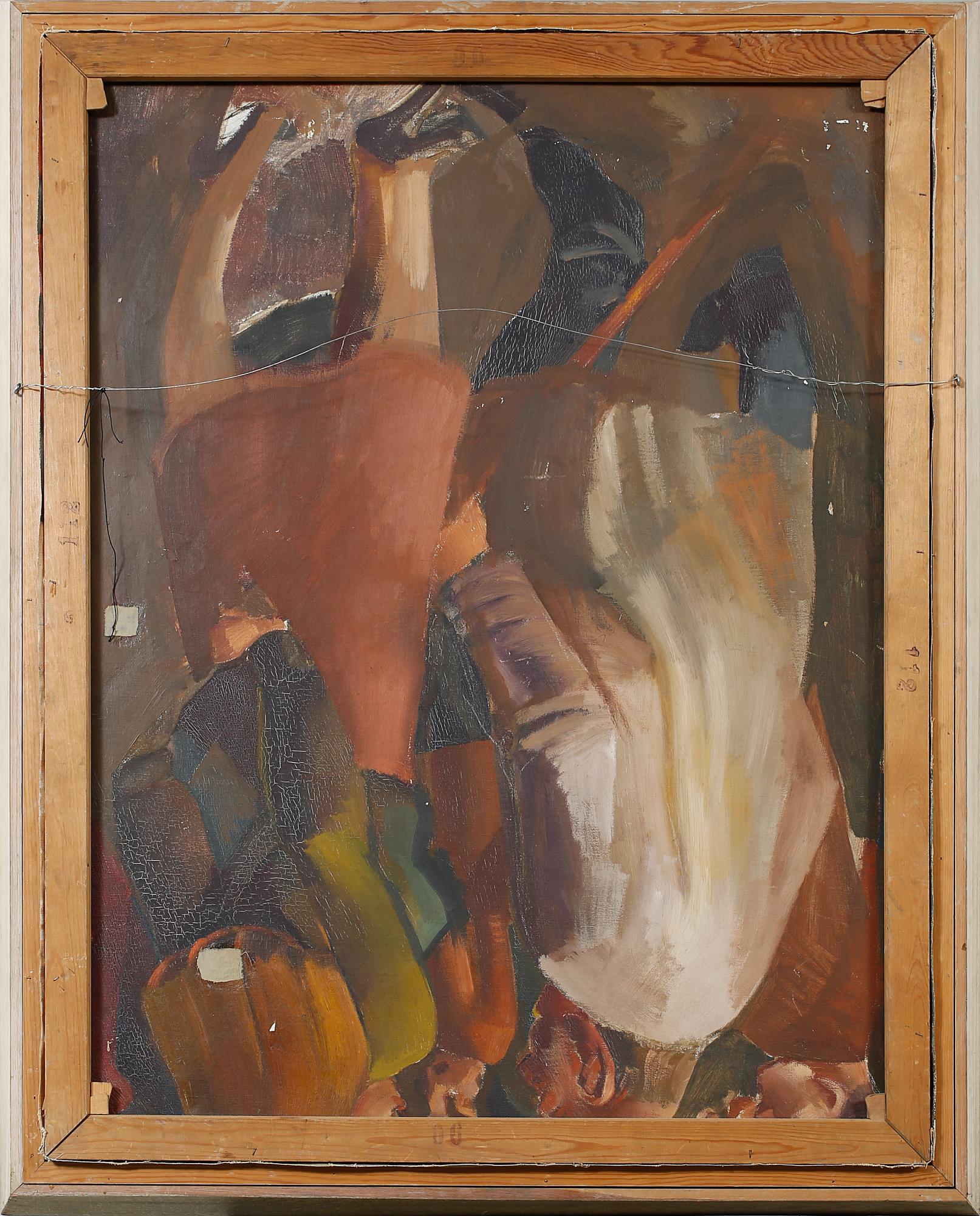 OKÄND KONSTNÄR, olja på duk, signerad L Burgess, 1900-tal.