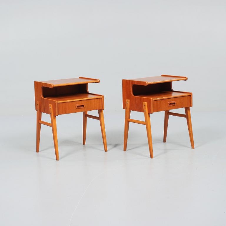 SÄNGBORD, ett par, 1950/60-tal.