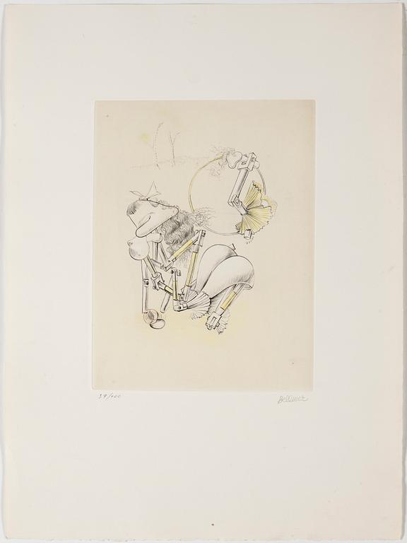 HANS BELLMER, färgakvatint. Signerad och numrerad 39/100.