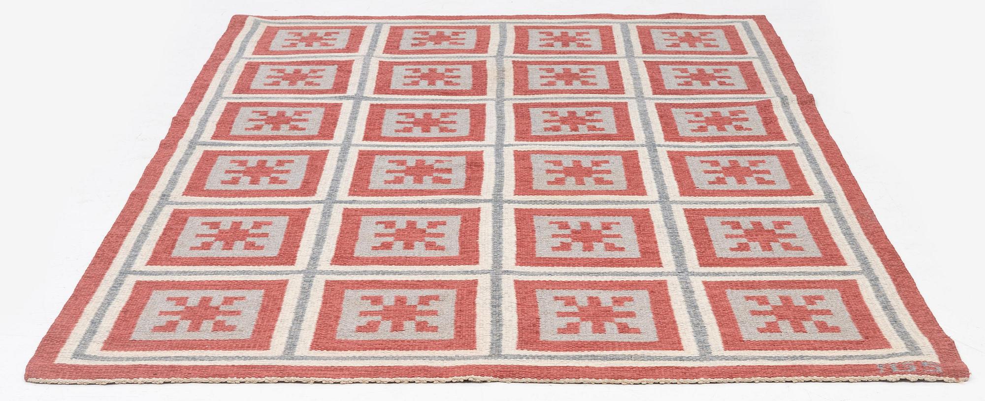 Anna-Greta Sjöqvist, a carpet, flat weave, c. 240 x 130 cm, signed AGS.
