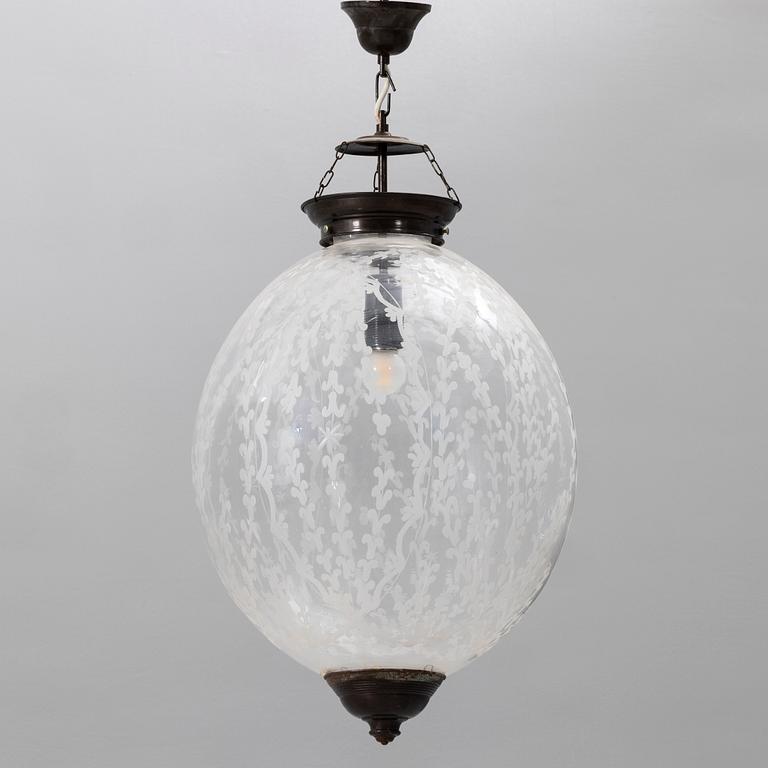 Ceiling lamp, Europe, first half of the 20th century.