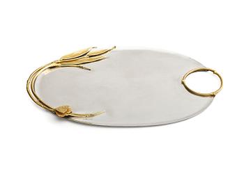 223. Claude Lalanne, a silver plated and part gilt tray, ed. 86/250, Artcurial, France, 1980.