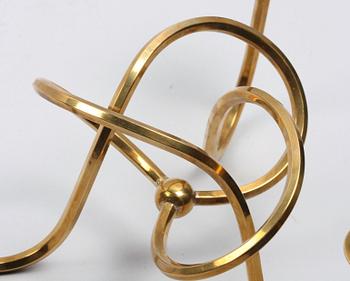 KANDELABER, mässing. "Knuten", Firma Svenskt Tenn.