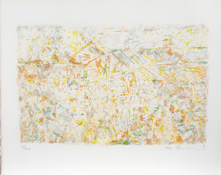 FRED ANDERSSON, mapp med 5 färglitografier. Sign o numr 95/250.