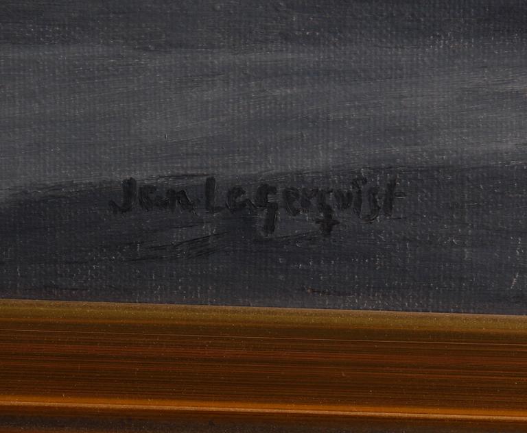 OKÄND KONSTNÄR, 2 st olja på duk, sign. Jan Lagerqvist, dat. 1982, resp. 1983.