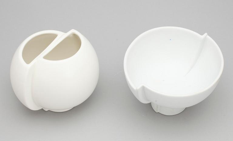 VAS och SKÅL, stengods, "Surrea", Wilhelm Kåge, Gustavsberg.