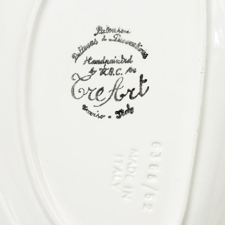 Servisdelar för skaldjur, 7 delar, keramik, V.B.C. Cre Art, Treviso, Italien.