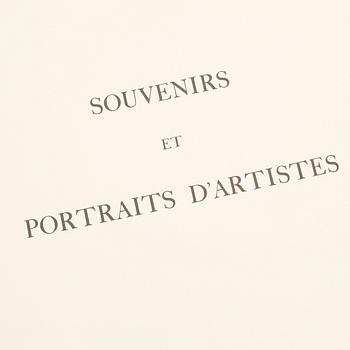 FERNAND MOURLOT, portfölj med 25 litografier, "Souvenirs et portraits d'artistes", utgiven 1972.