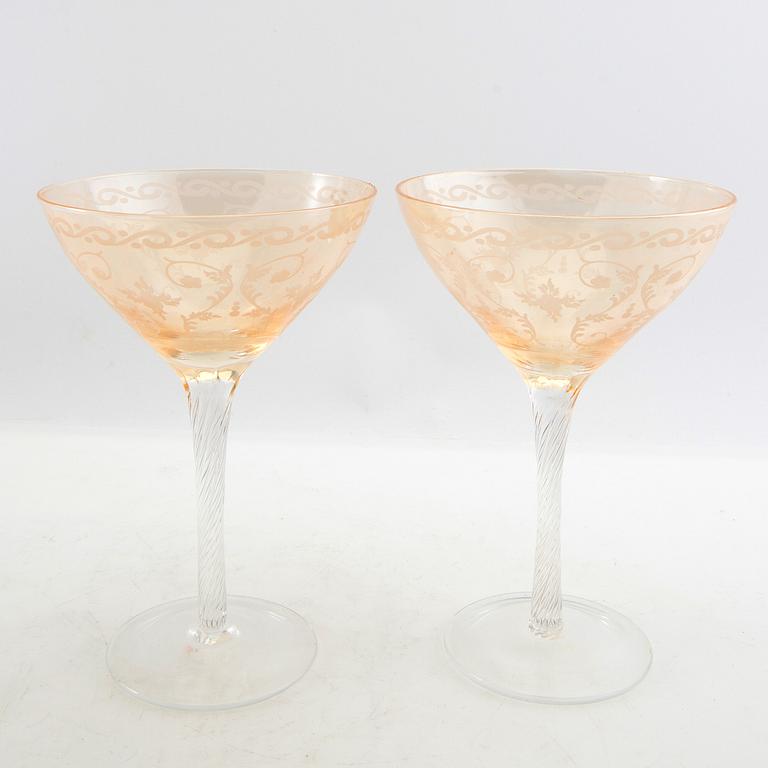 Champagneglas 6 st 1900-talets första hälft.