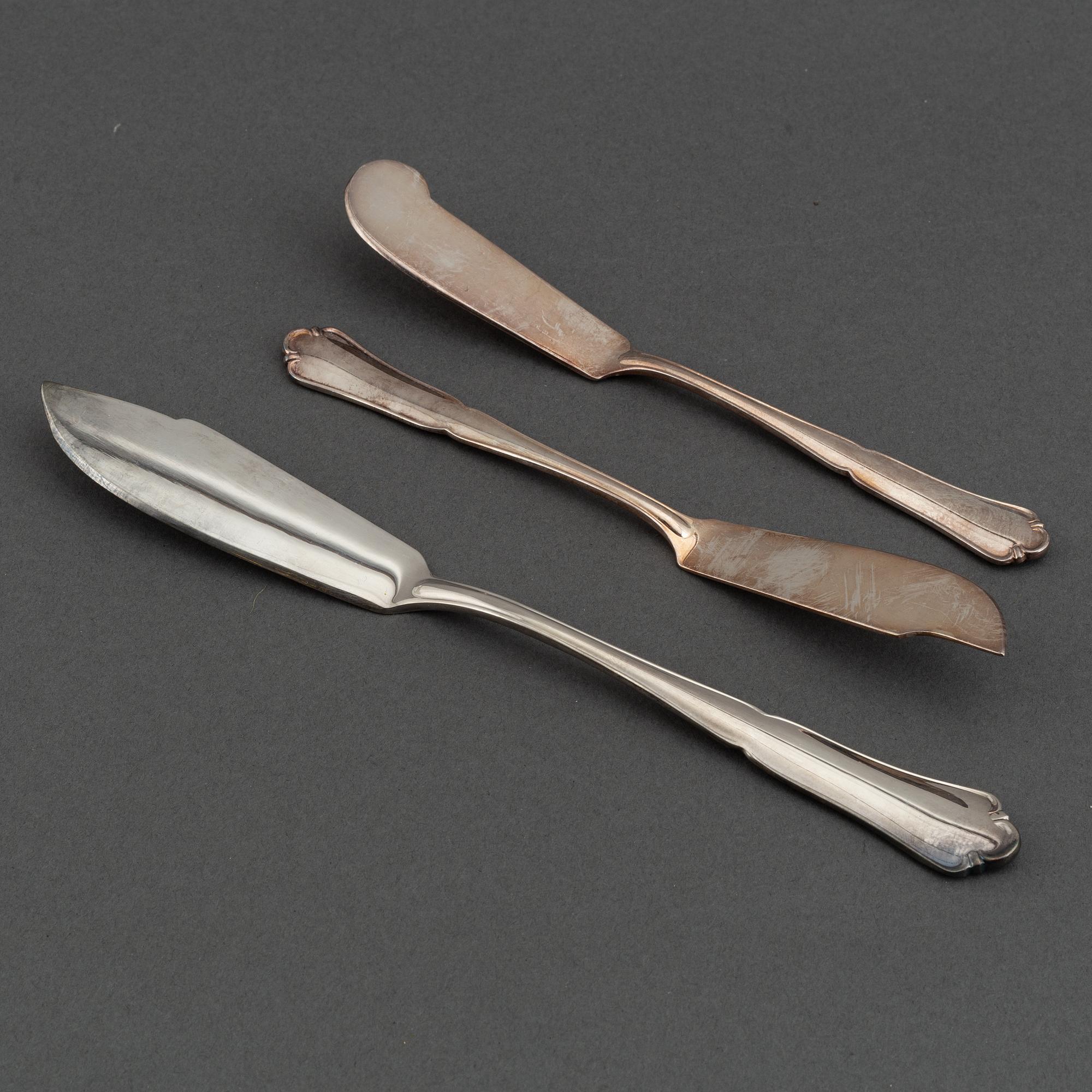 A german silver cutlery service, silver 800, including Bruckmann (68+ 24 pieces).