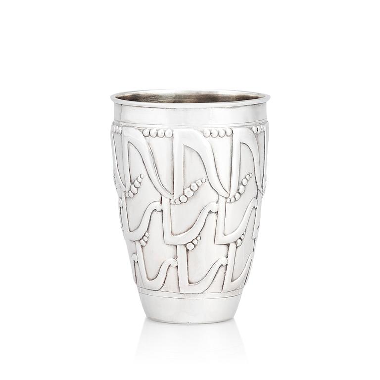 Thorvald Bindesbøll, a silver beaker, A. Michelsen, Copenhagen 1904.