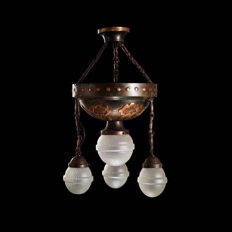 A Jugend ceiling light from the early 20th century.