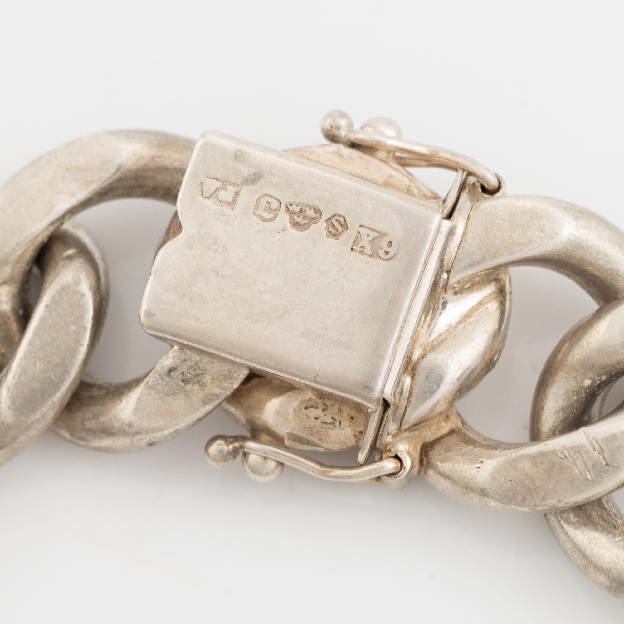 Victor Janson Guldvaru AB, bracelet, silver, Lindesberg 1972.