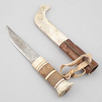 Sigurd Malmfjord, a reindeer horn knife, signed.